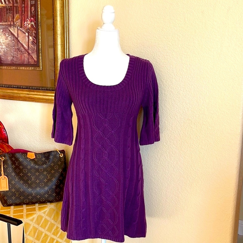 Pink Rose Sweater Dress